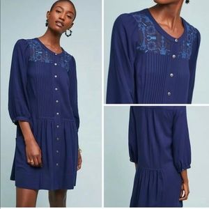 Anthropologie Dubois Embroidered Dress